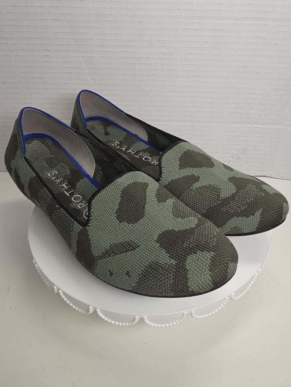 Rothy's Green Camoflouge Flats Sz 8